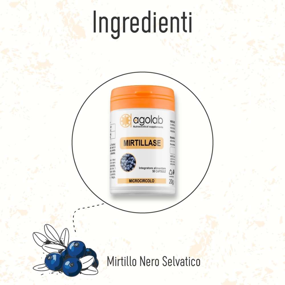 MIRTILLASE 50 CAPSULE - MIRTILLO NERO PURO - FARMACIA33