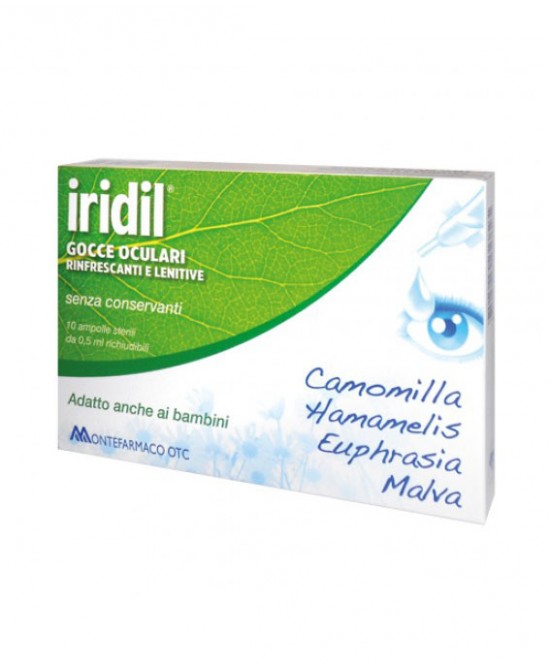 GOCCE OCULARI IRIDIL 10 AMPOLLE MONODOSE RICHIUDIBILI 0,5 ML - FARMACIA33