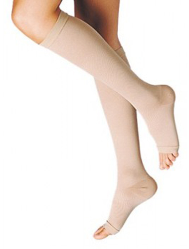 GAMBALETTO TERAPEUTICO DUALSAN A COMPRESSIONE DECRESCENTE KKL2 PUNTA APERTA BEIGE UNISEX 4 1 PAIO - FARMACIA33