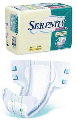 PANNOLONE PER INCONTINENZA SERENITY SOFTDRY FORMATO EXTRA TAGLIA LARGE 30 PEZZI - FARMACIA33