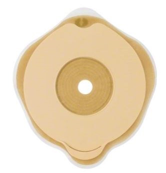PLACCA PIANA FLEXIMA KEY 60 MM CON PROTETTORE CUTANEO IDROCOLLOIDALE E FLANGIA 5 PEZZI - FARMACIA33