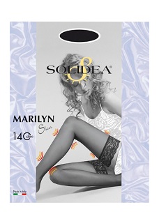 MARILYN 140 SHEER CALZA AUTOREGGENTE NERO 1 - FARMACIA33