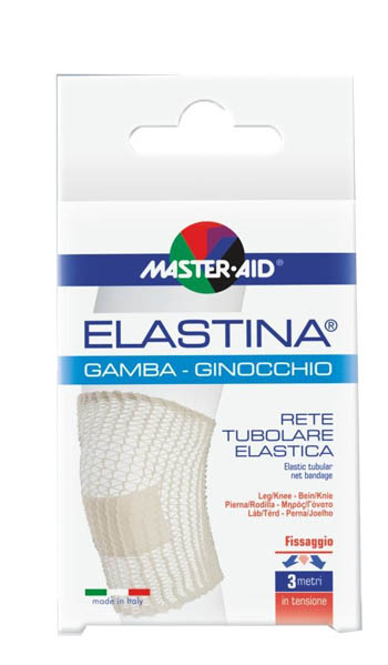 RETE TUBOLARE ELASTICA IPOALLERGENICA MASTER-AID ELASTINA GAMBA/GINOCCHIO 3 MT IN TENSIONE CALIBRO 5 CM - FARMACIA33