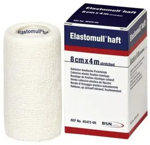 BENDA ELASTICA AUTOADESIVA ELASTOMULL HAFT BLU 8X400 CM - FARMACIA33