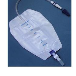 SACCA DI DRENAGGIO DA GAMBA PER INCONTINENZA A TRE CAMERE COMFORT 500CC A BASSO PROFILO IN PVC LATO IN PELLE RICOPERTO DI TESSUTO NON TESSUTO SENZA PUNTO DI PRELIEVO 45CM 8 PEZZI - FARMACIA33