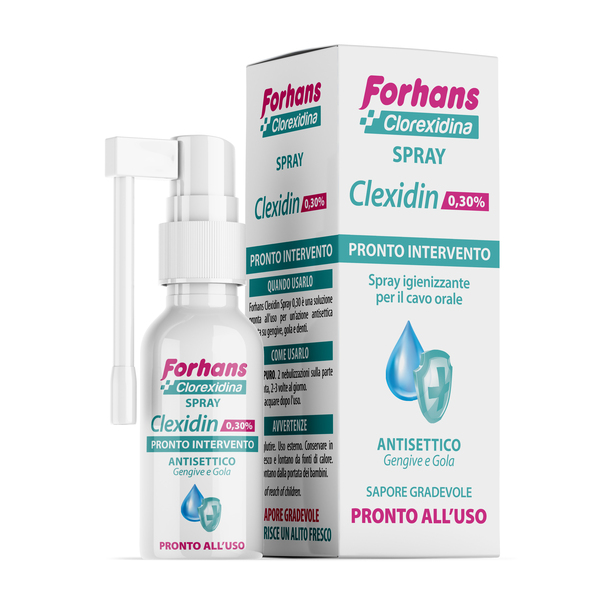 COLLUTORIO SPRAY CON CLOREXIDINA FORHANS CLEXIDIN 50ML - FARMACIA33