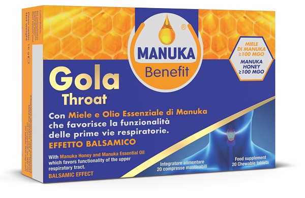 MANUKA BENEFIT GOLA THROAT 20 COMPRESSE MASTICABILI - FARMACIA33