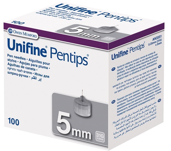 AGO PER PENNA DA INSULINA UNIFINE PENTIPS GAUGE 31 5 MM 100 PEZZI - FARMACIA33