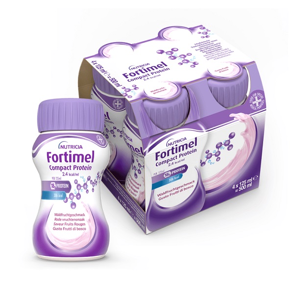 NUTRICIA FORTIMEL COMPACT PROTEIN GUSTO FRUTTI DI BOSCO 4 BOTTIGLIE DA 125 ML - FARMACIA33