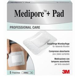 MEDICAZIONE MEDIPORE+PAD 10X10CM 5PEZZI - FARMACIA33