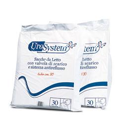 SACCA DI DRENAGGIO DA LETTO PER INCONTINENZA UROSYSTEM TUBO 90 CM CON SCARICO 30 PEZZI - FARMACIA33
