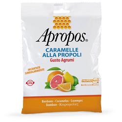 APROPOS CARAMELLE ALLA PROPOLI GUSTO AGRUMI 50 G - FARMACIA33