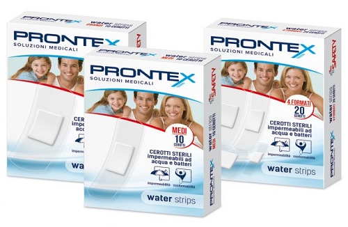 CEROTTO PRONTEX WATER STRIPS ASSORTITO 20 PEZZI - FARMACIA33