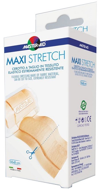 MASTER-AID STRETCH CEROTTO A TAGLIO IN TESSUTO ELASTICO RESISTENTE 50 X 8 CM - FARMACIA33