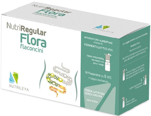 NUTRIREGULAR FLORA 10 FLACONCINI 8 ML - PROBIOTICI  - FARMACIA33