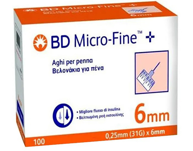 AGO PER PENNA DA INSULINA BD MICROFINE GAUGE 31 6MM 100 PEZZI - FARMACIA33