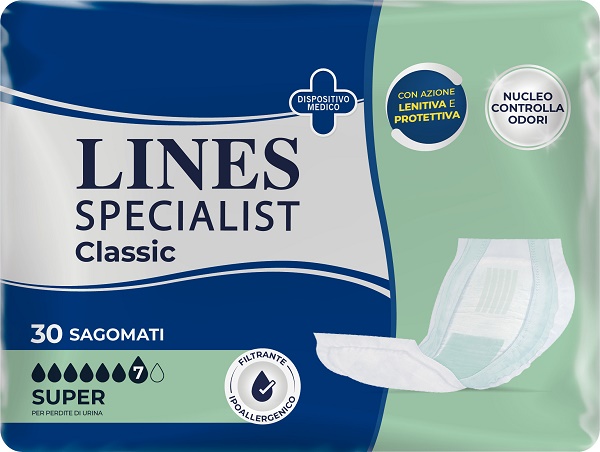PANNOLONE LINES SPECIALIST CLASSIC SAGOMATO SUPER 30 PEZZI - FARMACIA33
