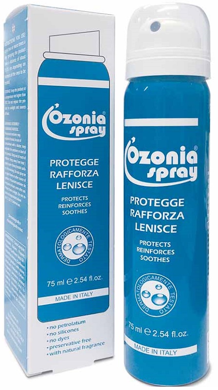 OZONIA SPRAY A BASE DI OLIO OZONIZZATO PER CUTE E MUCOSE ARROSSATE INFIAMMATE DISTROFICHE SENSIBILI 75 ML - FARMACIA33
